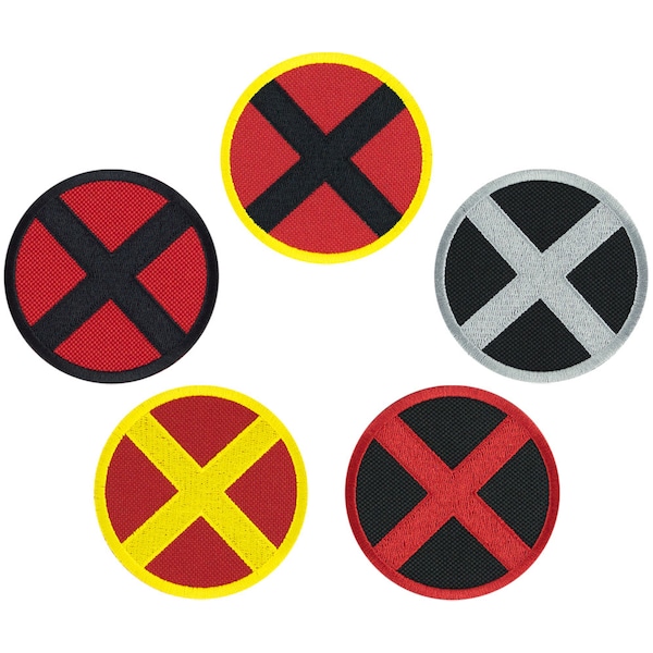 X Men - Various Colors - Embroidered  Patch Iron On or Hook Fastener Available