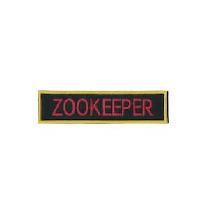 Zoowärter Uniform Stickerei Patch Eisen auf Patch Eisen auf Applikation