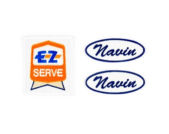 Navin The Jerk Embroidered Iron On Patch Set Iron on Applique