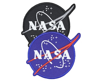NASA Meatball Embroidered Space Patch - Iron On Astronaut Patch - Astronaut Badge – Project Hail Mary - Blue or Black or Both Available