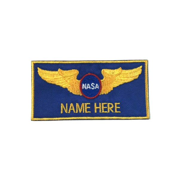 Astronaut Costume Custom Name Embroidered Patch Astronaut Cosplay Iron on or Hook Fastener Available