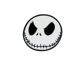 Jack Skellington Embroidered Iron On Patch Iron on Applique