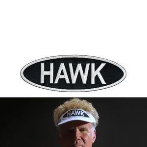 Lonnie the "HAWK" Hawkins Embroidered Patch - for your Will Ferrell Golf Visor Hat Halloween Costume or Everyday Golf Outfit
