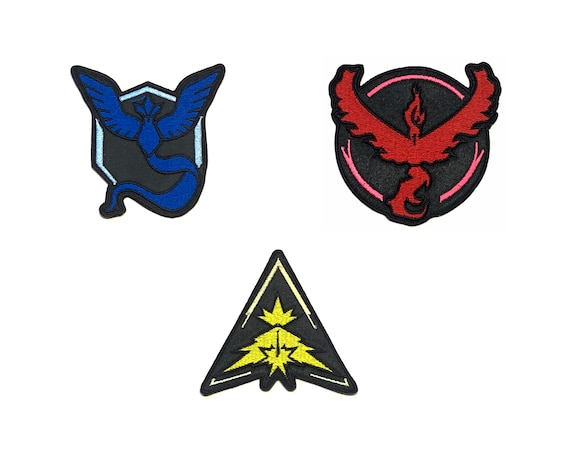 Pokemon Go Game Team Valor Team Mystic Team Instinct Patches Etsy Australia