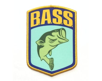 BassMaster Printed Iron On  Moral Patch!  Hook Fastener Available