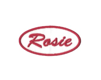 Rosie the Riveter Embroidered Name Patch Iron On Patch Iron on Applique