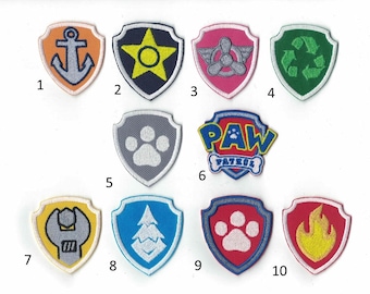 Paw Patrol Embroidered Iron On Patch Iron on Applique