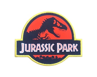 Jurassic Park Patch.  Iron on Jurassic World Dominion Costume Patch