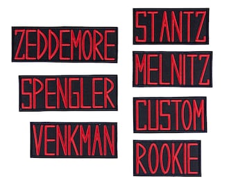 Ghostbusters Name Tags Badges GB1 Uniform Embroidered Iron On Patch Iron On or Hook Fastener Available