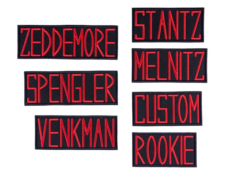 Ghostbusters Name Tags Badges GB1 Uniform Embroidered Iron On Patch Iron On or Hook Fastener Available 画像 1