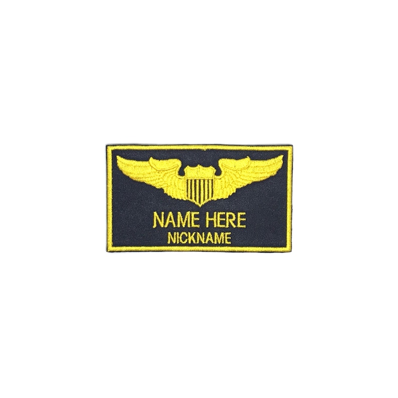 Top Gun Custom Name and Nickname Embroidered Iron on Patch Air Etsy