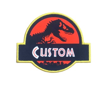 Custom Jurassic Park Patch.  Iron on Jurassic World Dominion Costume Patch