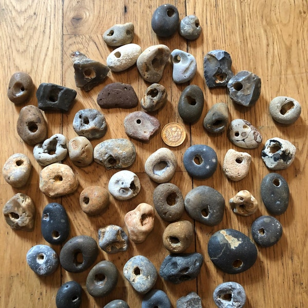 Lucky Hag holey stones for jewellery and protection price is for one Hag stone only