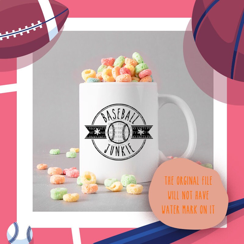 Download Baseball Junkie SVG Cut File commercieel gebruik instant ...