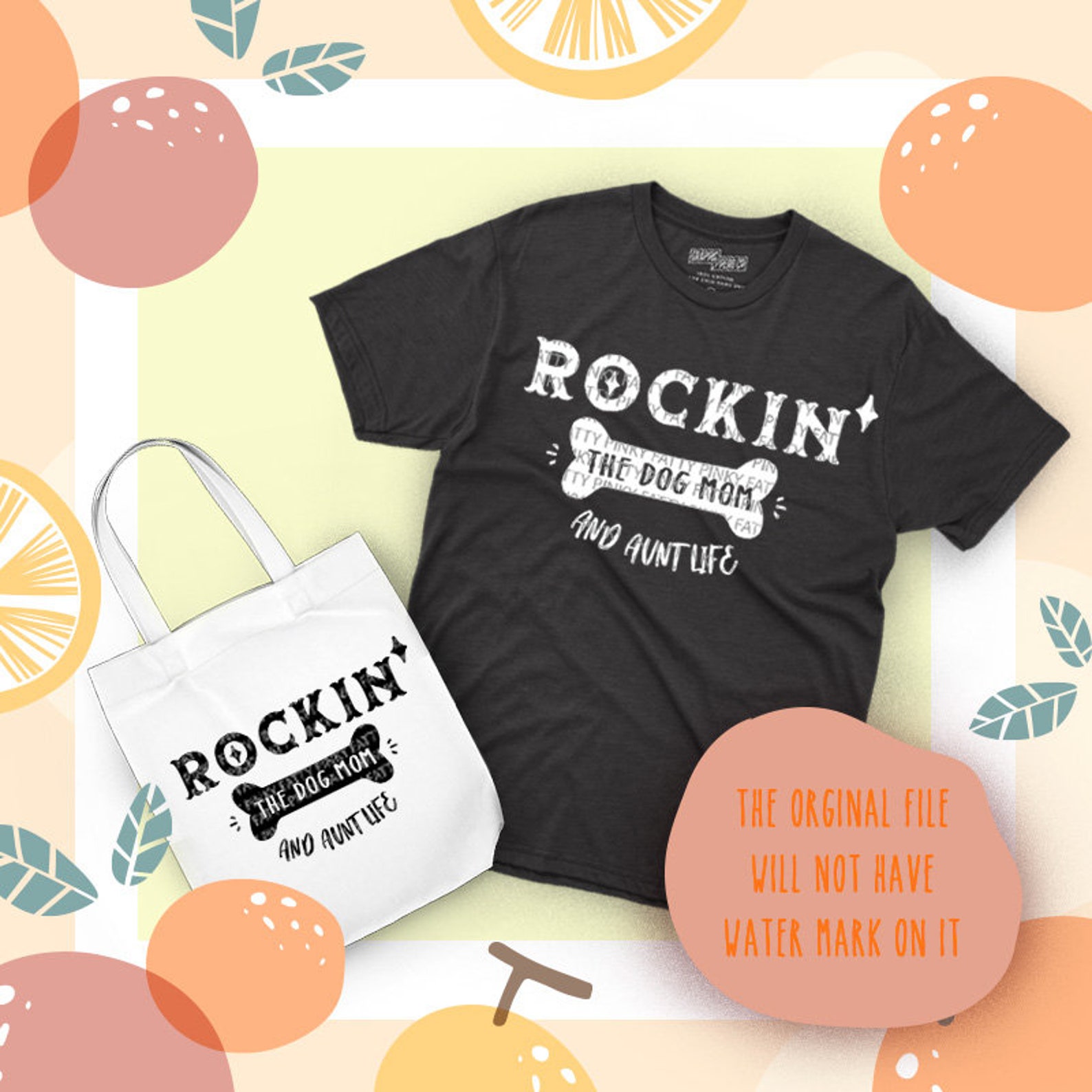 Download Rockin' the Dog Mom and Aunt Life SVG Cutting File AI | Etsy