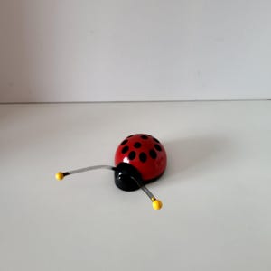 pen holder ladybug red