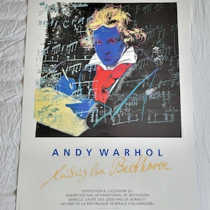 アンディ・ウォーホル ルートヴィヒ・ヴァン・ベートーヴェン オリジナル展覧会ポスター