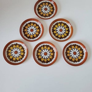 RESERVED Set of six coasters, flowers, daisy