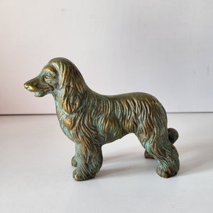 Brass statue of an Afghan hound