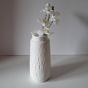 Jarrón Scheurich Inka blanco 23 cm