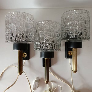 3 vintage wall lamps
