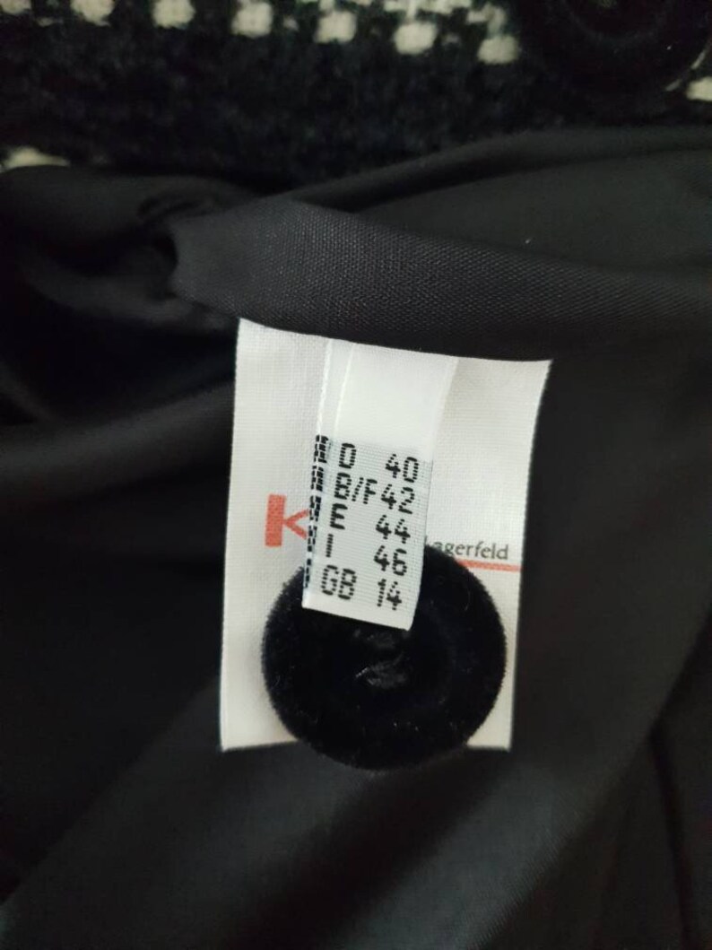 size 40 Checkered wool jacket from KL by Karl Lagerfeld