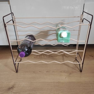 Vintage Tomado wine rack / bottle rack in brown and beige