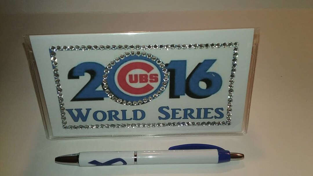 Chicago Cubs World Series Custom Checkbook Cover With Free Etsy