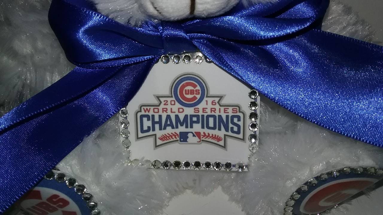 Chicago Cubs World Series Teddy Bear 2 Etsy UK