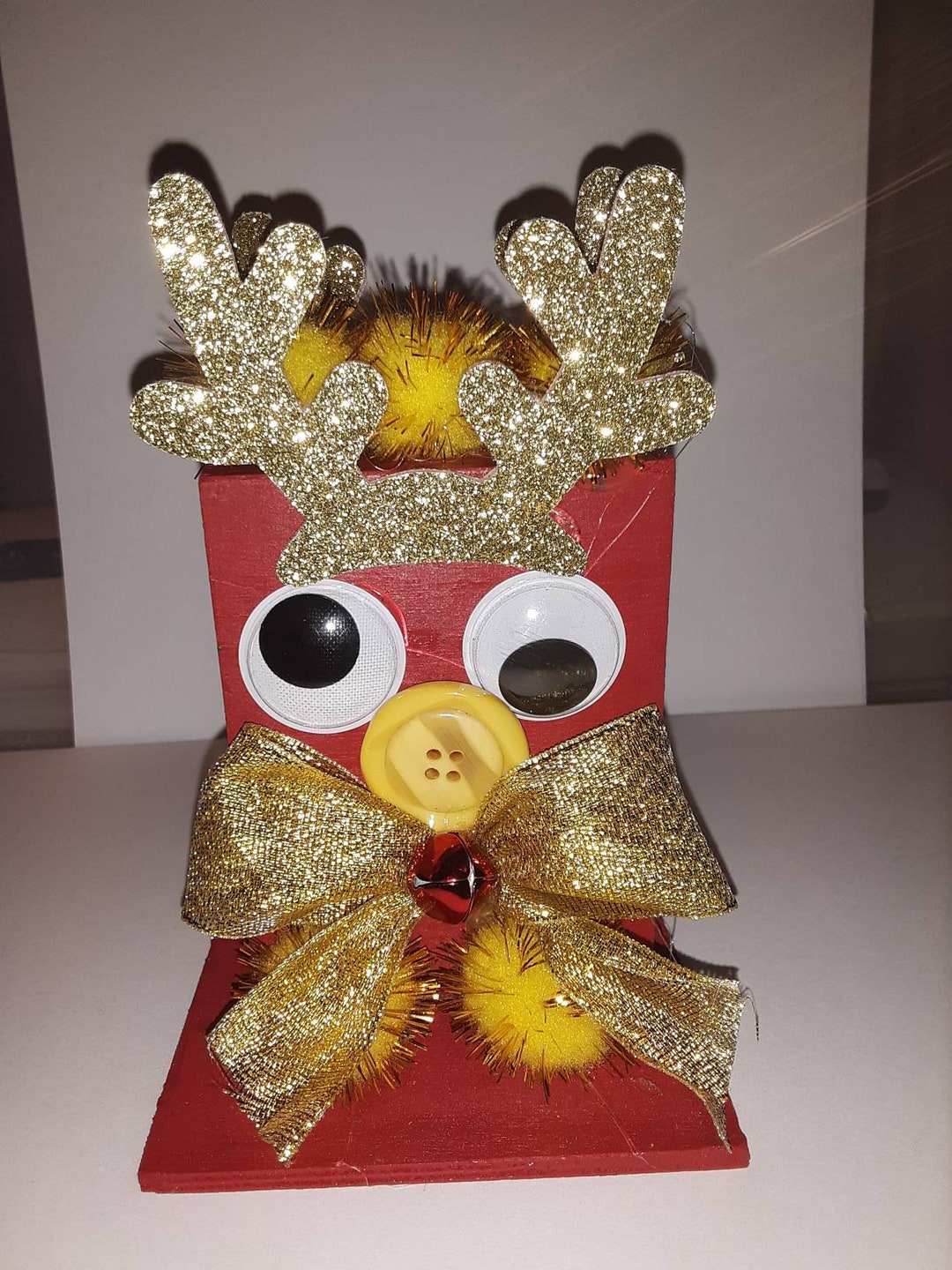 Table Top Reindeer Holiday Decor Etsy