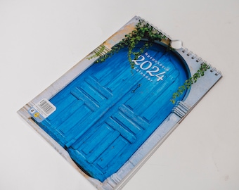 2024 Calendar featuring captivating images of Greece's most exquisite Traditional Doors – an ideal addition to adorn your home