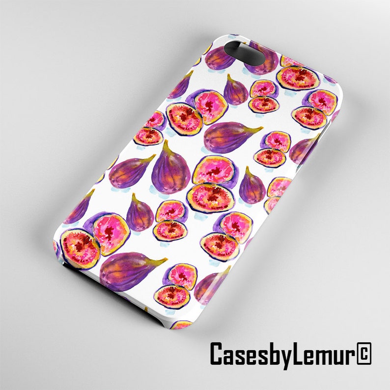 FIG Iphone 6 case Fruit Pattern Iphone 5 case Watercolor Etsy