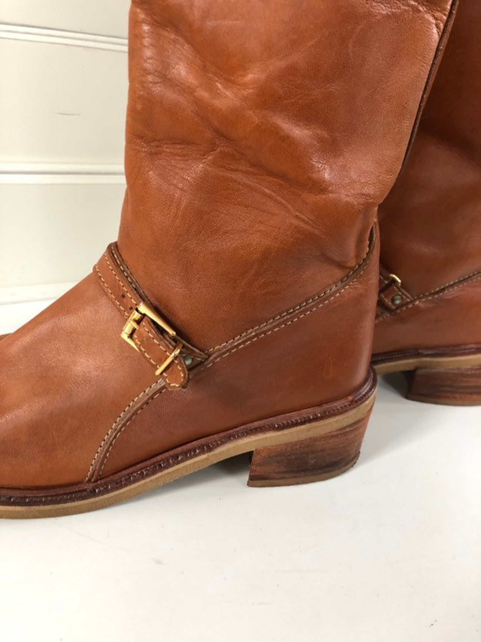 whiskey colored booties