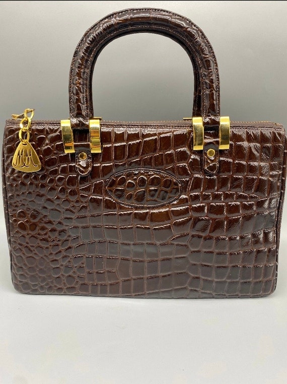 Vintage Morris Moskowitz brown top handle handbag