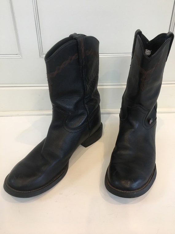 black justin work boots