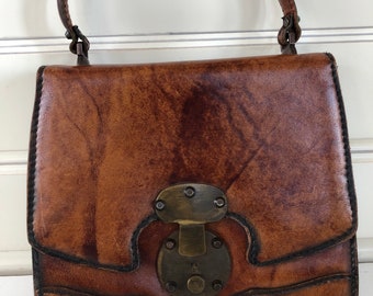 Vintage leather handbag