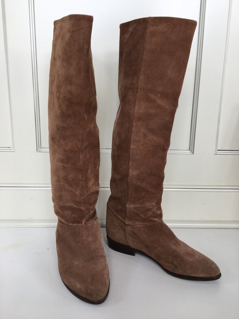 colored suede boots