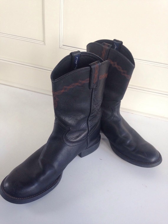 justin black work boots