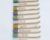 Herb garden markers, Wooden plant stakes, Garden tags, Botanical labels, Herb markers, Plant identifier, Gardening gift, Wooden plant labels