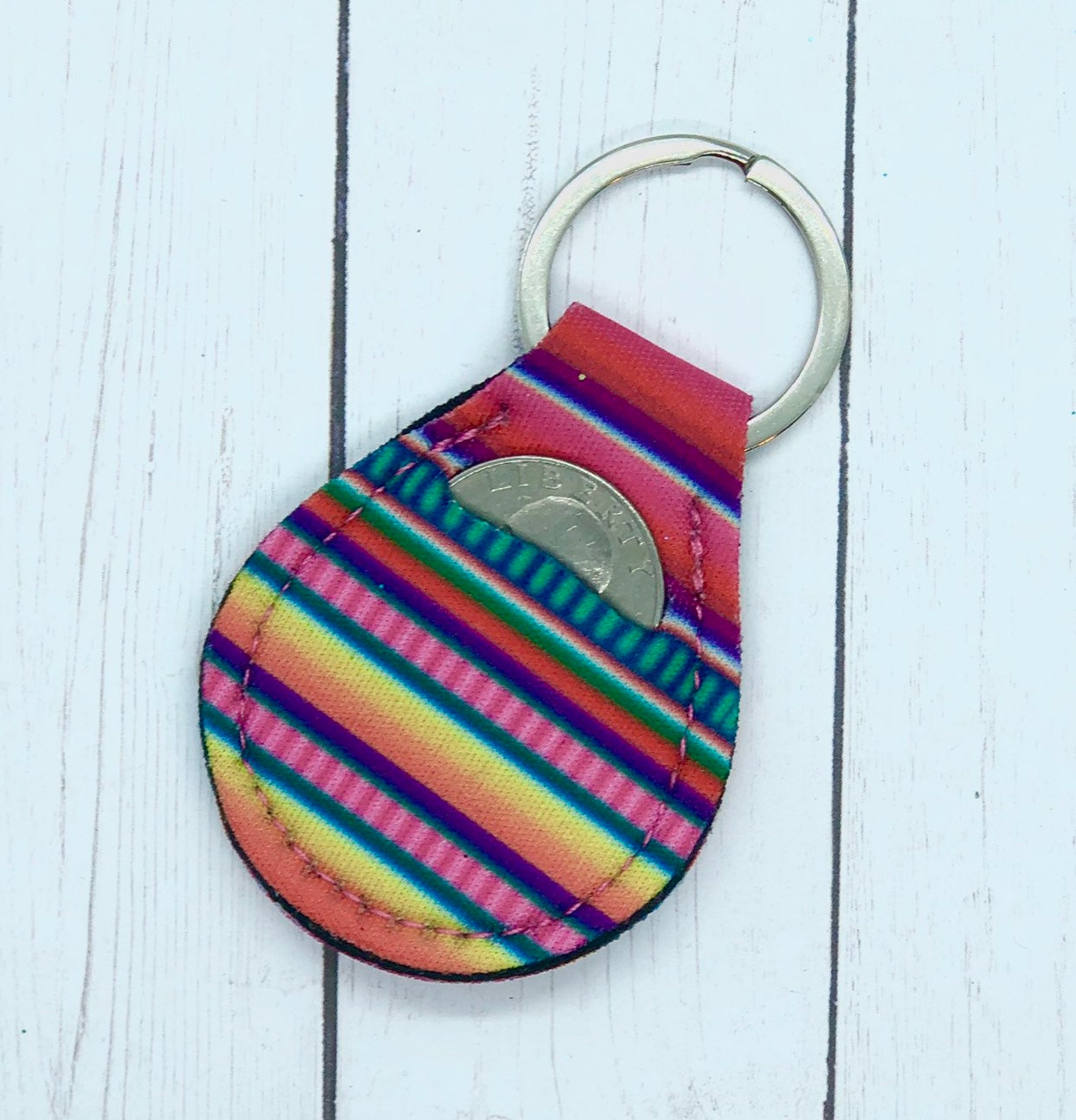 Quarter Holder Keychain quarter keeper coin holder Etsy