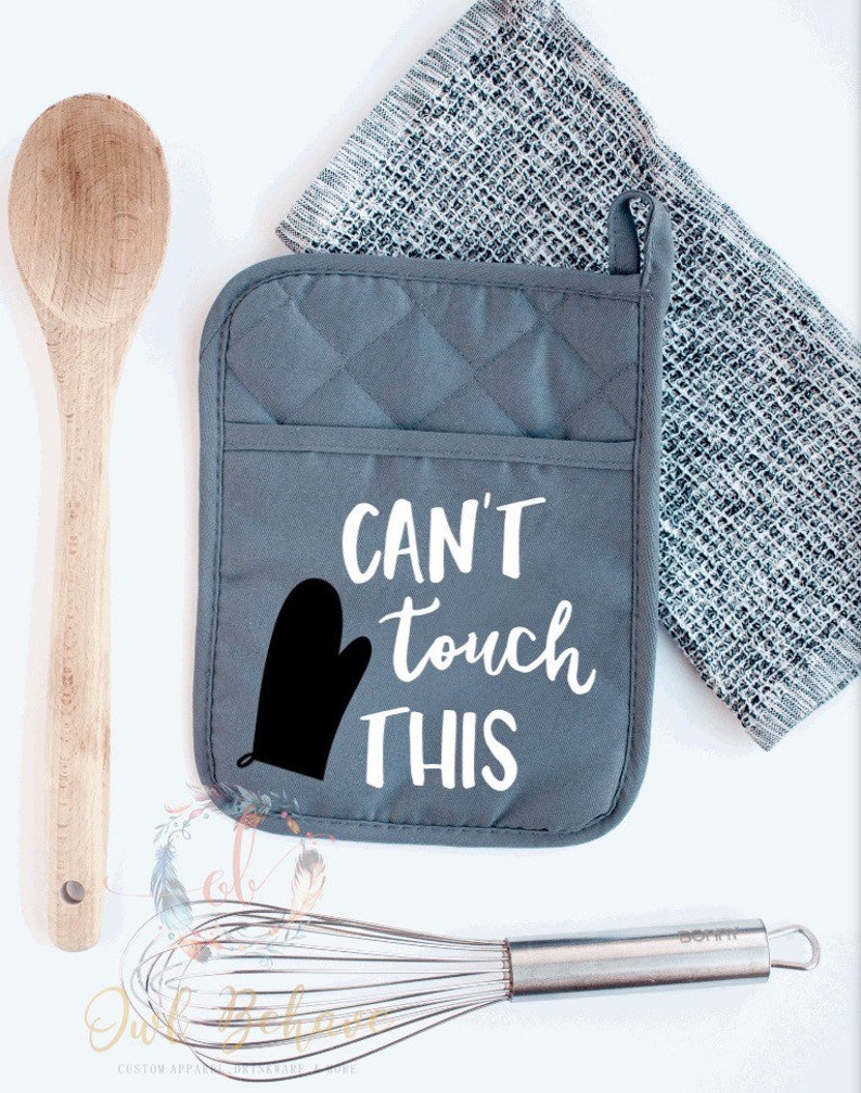 Can't touch this Pot Holder punny kitchen items punny | Etsy