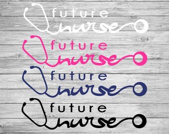 Future nurse decal | nurse decal | wall decal | vinyl decal | nursing school | nurse car decal | mug decal | tumbler decal | stethoscope