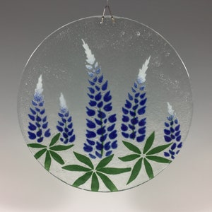 Bluebonnets, Texas Bluebonnets, Large Suncatcher