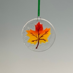 Maple leaf ornament Fall leaf window hanging