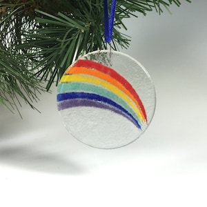 Rainbow Ornament, Fused Glass, Glass Rainbow, Sun Catcher