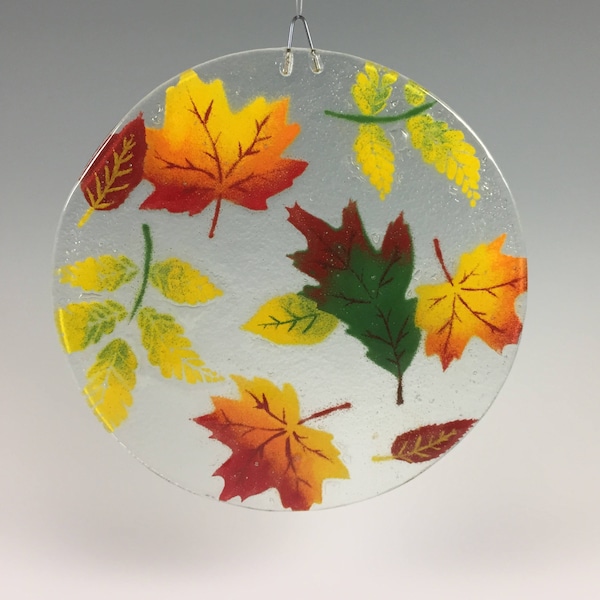 Fused Glass Leaves Etsy