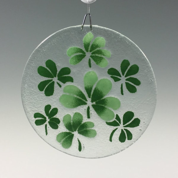 Shamrock Suncatcher, Shamrocks, Irish Window Hanging, Sun catcher, Celtic Design, Green, Clover