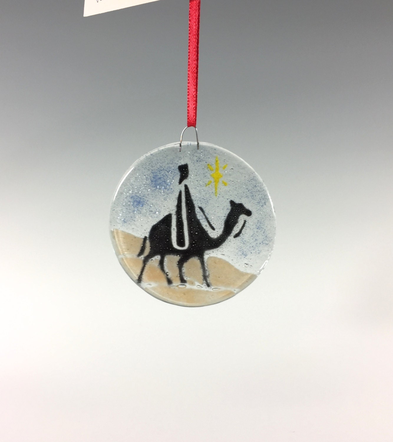 Wiseman Ornament Fused Glass Christmas Ornament Camel Etsy