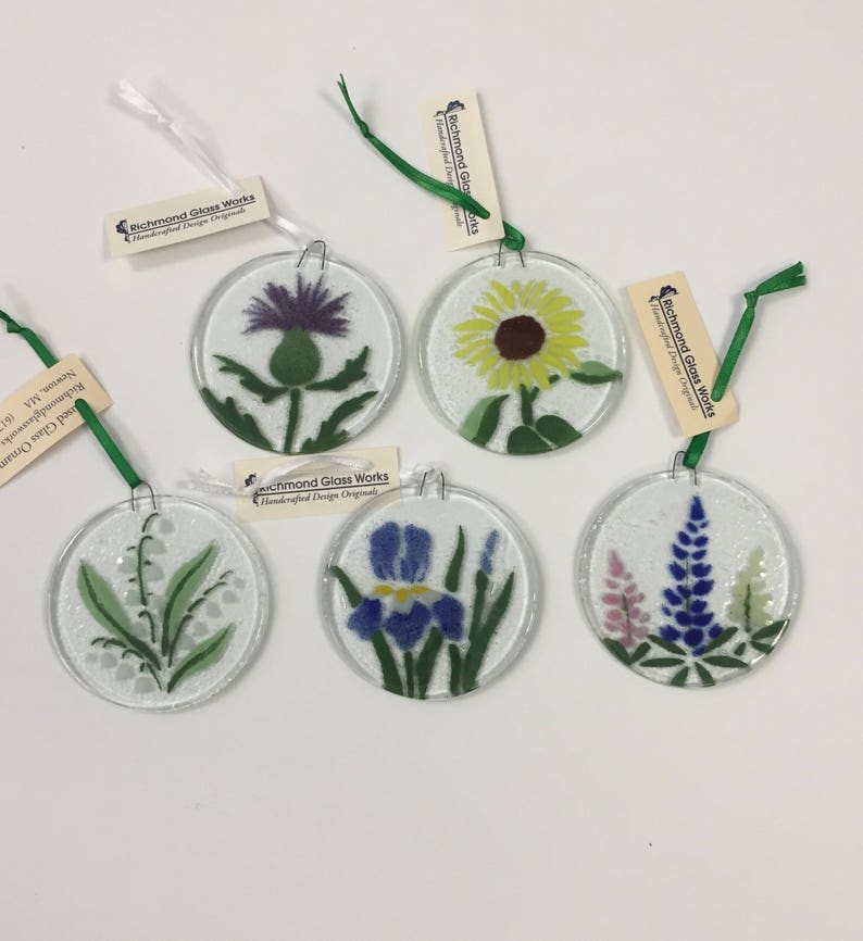 Lily of the Valley Ornament Fused Glass Flower Ornament Etsy