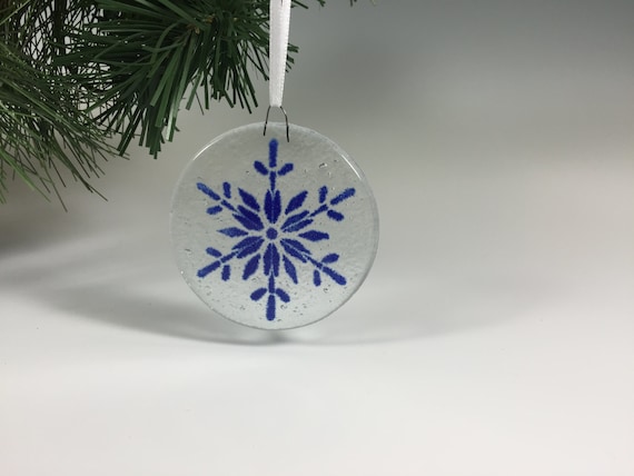 Glass snowflake christmas ornaments Clearance